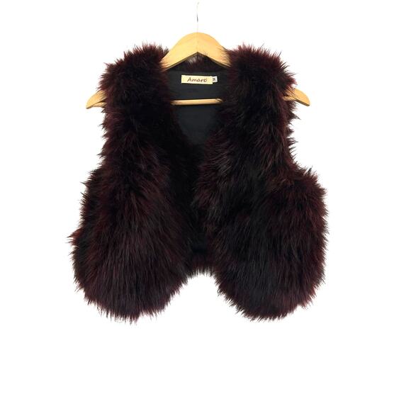 Amare Faux Fur Vest Womens Medium Whimsigoth Winter y2k Fairy Grunge Punk Edgy - Picture 1 of 12